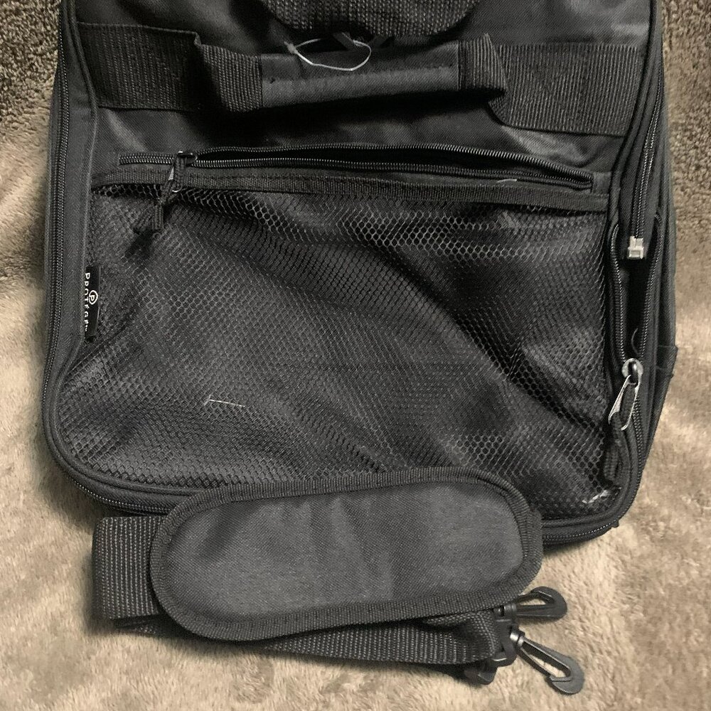 Protege Black Carry-On Luggage Suitcase 2-Wheel Rolling Travel Bag